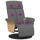 Масажен стол Recliner, Тъмносив, Текстил, 79 x 87 x 104,5 см