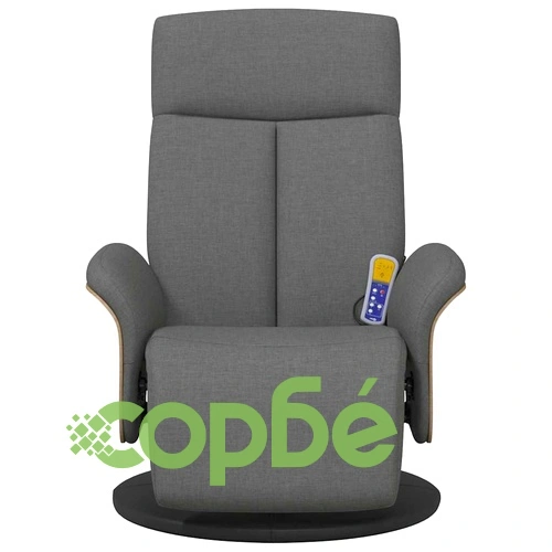 Масажен стол Recliner, Тъмносив, Текстил, 79 x 87 x 104,5 см ➤ топ цена ➤ sorbe.bg