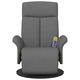 Масажен стол Recliner, Тъмносив, Текстил, 79 x 87 x 104,5 см