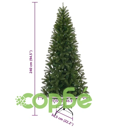 Изкуствено коледно дърво зелено 240 см от ПВЦ, ПЕ и стомана ➤ топ цена ➤ sorbe.bg