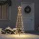 LED коледна елха с колчета за земя 390 LED топло бяло 250 см желязо