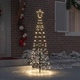 LED коледна елха с колчета за земя 390 LED топло бяло 250 см желязо