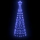 LED коледна елха с колчета за земя 250 cm синя желязо 390 LED светлини