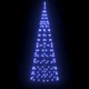 LED коледна елха с колчета за земя 250 cm синя желязо 390 LED светлини