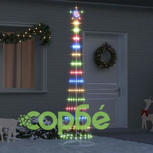 LED Коледна Елха с Подставка Многоцветна 250 см Метал 290 LED Светлини ➤ топ цена ➤ sorbe.bg