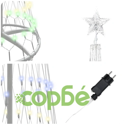 LED Коледна Елха с Подставка Многоцветна 250 см Метал 290 LED Светлини ➤ топ цена ➤ sorbe.bg