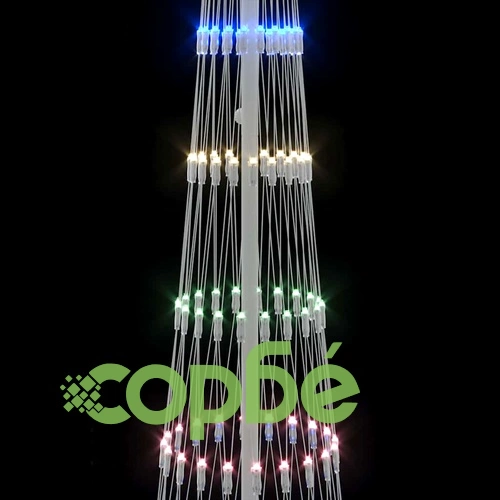LED Коледна Елха с Подставка Многоцветна 250 см Метал 290 LED Светлини ➤ топ цена ➤ sorbe.bg