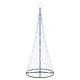 LED Коледна Елха с 290 LED Светлини Синя 100x100x250 см Метал