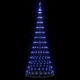 LED Коледна Елха с 290 LED Светлини Синя 100x100x250 см Метал