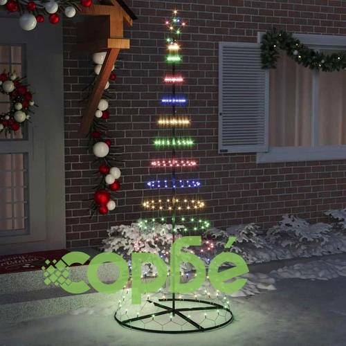 LED Коледна Елха Многоцветна 250 см с Метална Конструкция и 290 LED Светлини ➤ топ цена ➤ sorbe.bg