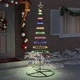 LED Коледна Елха Многоцветна 250 см с Метална Конструкция и 290 LED Светлини