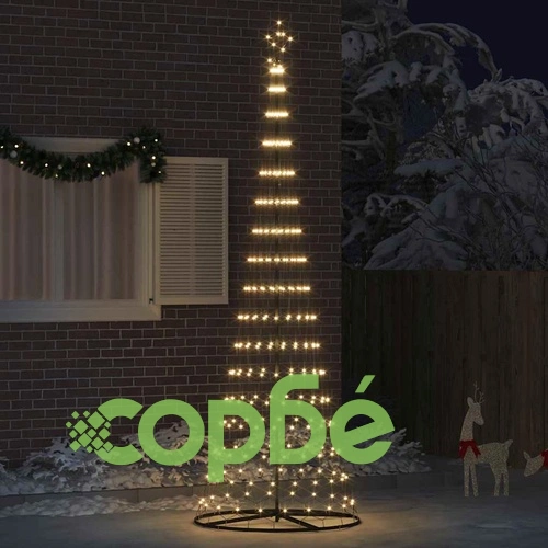 LED Коледна Елха с Топло Бяло Осветление 302.5 см Метал 350 LED ➤ топ цена ➤ sorbe.bg