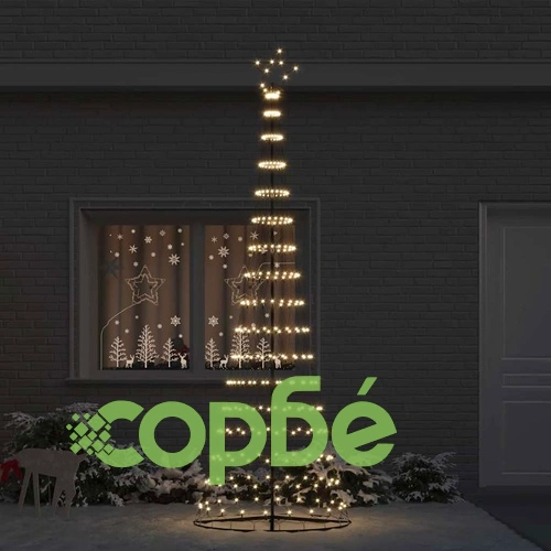 LED Коледна Елха с Топло Бяло Осветление 302.5 см Метал 350 LED ➤ топ цена ➤ sorbe.bg