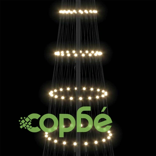 LED Коледна Елха с Топло Бяло Осветление 302.5 см Метал 350 LED ➤ топ цена ➤ sorbe.bg