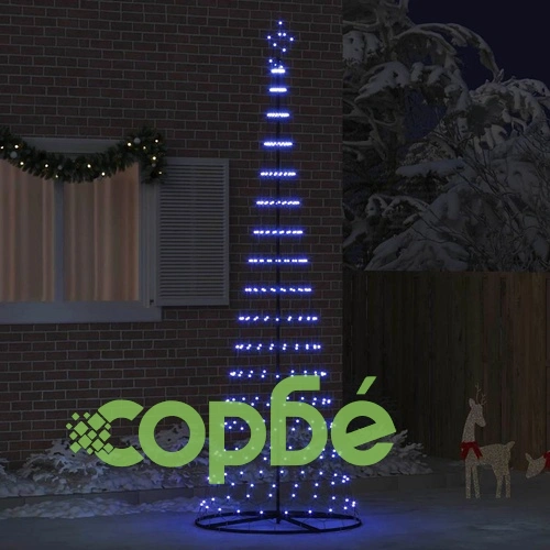 LED Коледна Елха Синя 302.5 см Метал с 350 LED Светлини ➤ топ цена ➤ sorbe.bg