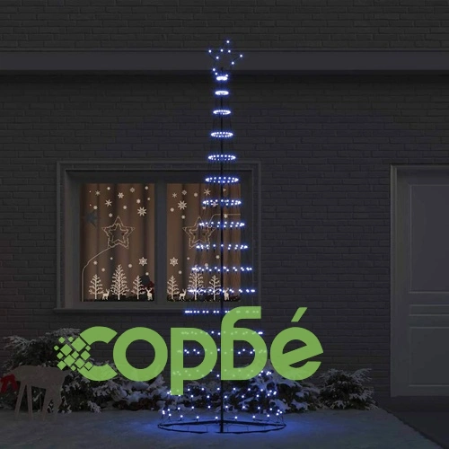 LED Коледна Елха Синя 302.5 см Метал с 350 LED Светлини ➤ топ цена ➤ sorbe.bg