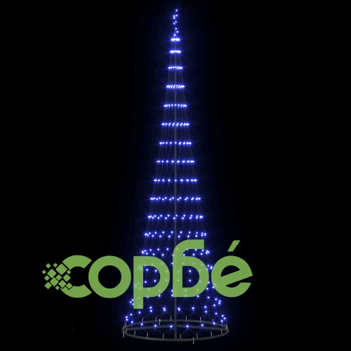 LED Коледна Елха Синя 302.5 см Метал с 350 LED Светлини ➤ топ цена ➤ sorbe.bg