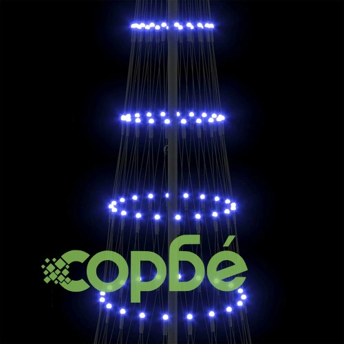 LED Коледна Елха Синя 302.5 см Метал с 350 LED Светлини ➤ топ цена ➤ sorbe.bg