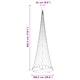 LED Коледна Елха Синя 302.5 см Метал с 350 LED Светлини