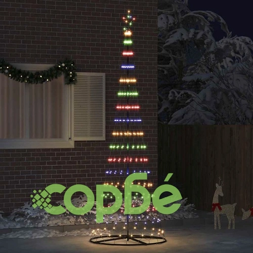 LED Коледна Елха Многоцветна 302.5 см Метал с 350 LED Светлини ➤ топ цена ➤ sorbe.bg