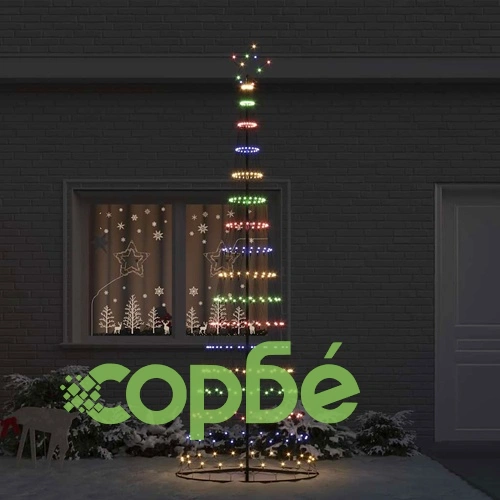 LED Коледна Елха Многоцветна 302.5 см Метал с 350 LED Светлини ➤ топ цена ➤ sorbe.bg