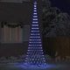 LED Коледна Елха с Поставка Синя 138.5 x 138.5 x 399 см Метал