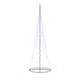 LED Коледна Елха с Поставка Синя 138.5 x 138.5 x 399 см Метал