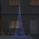 LED Коледна Елха с Поставка Синя 138.5 x 138.5 x 399 см Метал