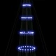 LED Коледна Елха с Поставка Синя 138.5 x 138.5 x 399 см Метал