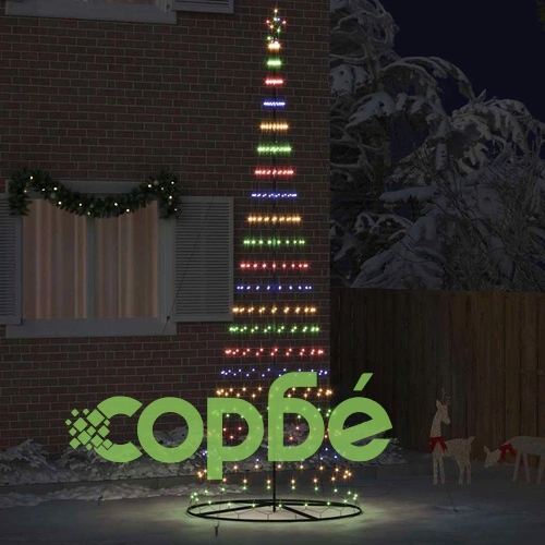 LED Коледна Елха Многоцветна 399 см с 450 LED Светлини и 8 Режима ➤ топ цена ➤ sorbe.bg