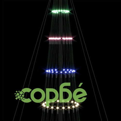 LED Коледна Елха Многоцветна 399 см с 450 LED Светлини и 8 Режима ➤ топ цена ➤ sorbe.bg