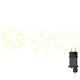Коледна снежинка с 252 LED диода топло бяло 45x38 см PVC