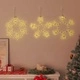 Коледна снежинка с 252 LED диода топло бяло 45x38 см PVC