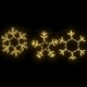 Коледна снежинка с 252 LED диода топло бяло 45x38 см PVC
