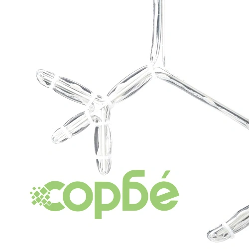 Коледна снежинка с 252 LED диода топло бяло 45x38 см PVC ➤ топ цена ➤ sorbe.bg