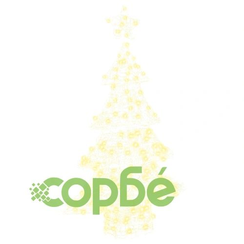 Коледно дърво 3D с 100 LED светлини топло бяло 120 см акрил ➤ топ цена ➤ sorbe.bg