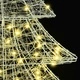 Коледно дърво 3D с 100 LED светлини топло бяло 120 см акрил