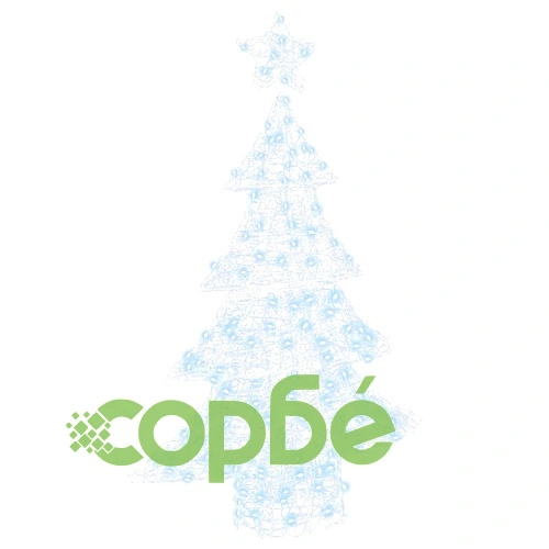 3D Коледно дърво с 100 LED диода студено бяло 120 см акрил ➤ топ цена ➤ sorbe.bg