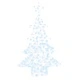 3D Коледно дърво с 100 LED диода студено бяло 120 см акрил