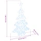 3D Коледно дърво с 100 LED диода студено бяло 120 см акрил