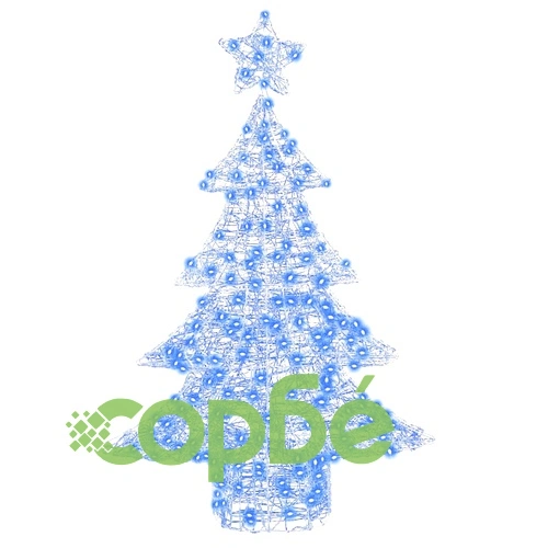 3D Коледно дърво с 100 LED светлини синьо 120 см акрил ➤ топ цена ➤ sorbe.bg
