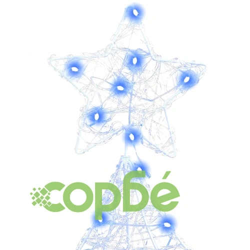 3D Коледно дърво с 100 LED светлини синьо 120 см акрил ➤ топ цена ➤ sorbe.bg
