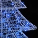 3D Коледно дърво с 100 LED светлини синьо 120 см акрил
