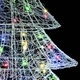 Коледно дърво с 100 LED светлини многоцветно 120 см акрил