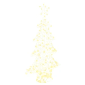 3D Коледно дърво с 160 LED светлини, топло бяло, 150 cm, акрил