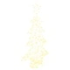 3D Коледно дърво с 160 LED светлини, топло бяло, 150 cm, акрил
