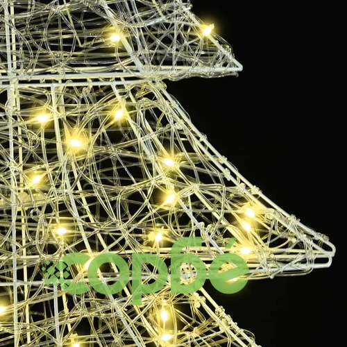 3D Коледно дърво с 160 LED светлини, топло бяло, 150 cm, акрил ➤ топ цена ➤ sorbe.bg