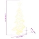 3D Коледно дърво с 160 LED светлини, топло бяло, 150 cm, акрил