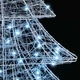 Коледно дърво 3D с 160 LED светлини студено бяло 150 см акрил