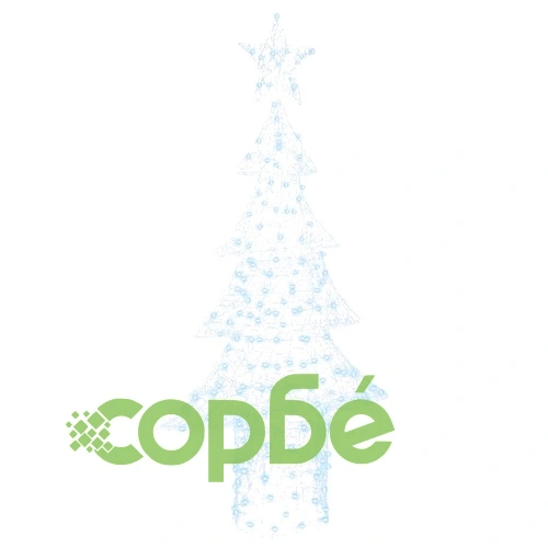 3D Коледно дърво с 240 LED диода студено бяло 180 см акрил ➤ топ цена ➤ sorbe.bg